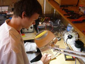 Robin at work