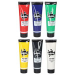 Scola BPW300/6/A Block / Lino Printing Ink Pack of 6x 300ml Assorted Colours
