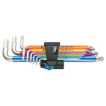Wera 05022699001 3950/9 Hex-Plus Multicolour HF Stainless 1 Metric L-key Set 9pc